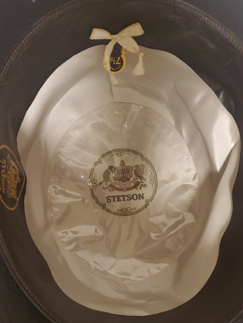 Stetson Black Bowler With Cream Satin-Lined Hat - Picture 3 of 12